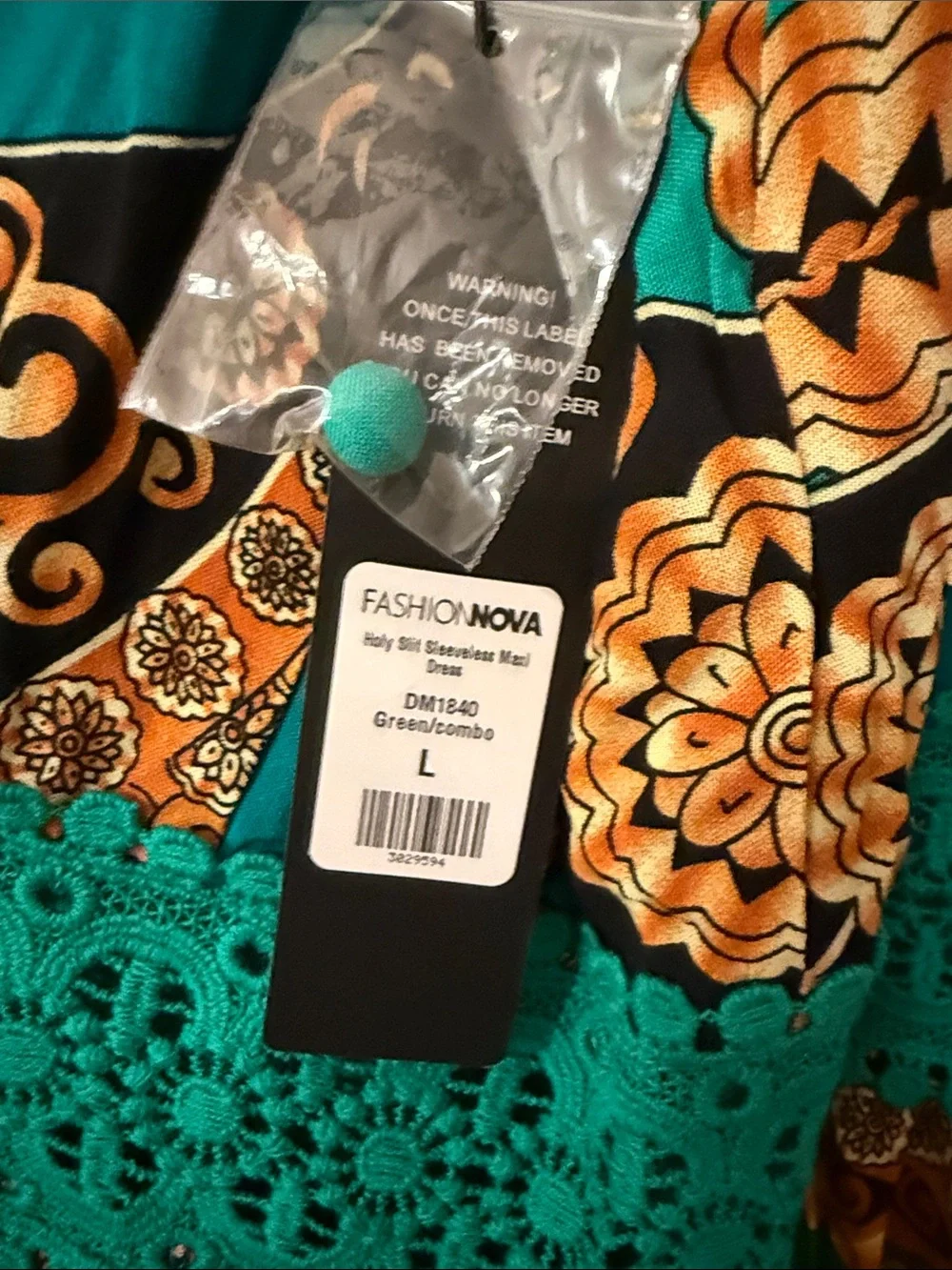 Teal & Leopard Print Maxi Dress - Picture 7 of 7